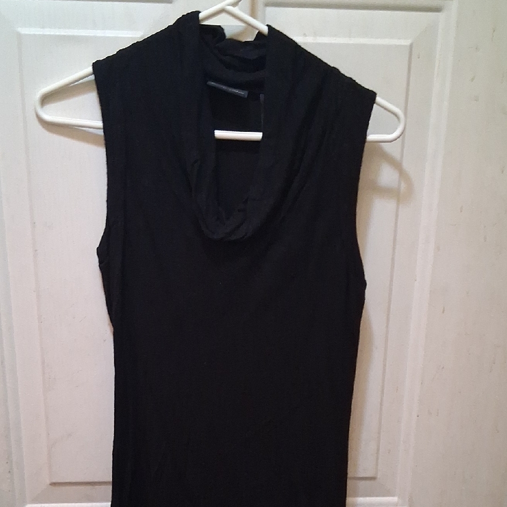New York & Company Black Cowl Neck Sleeveless Blouse